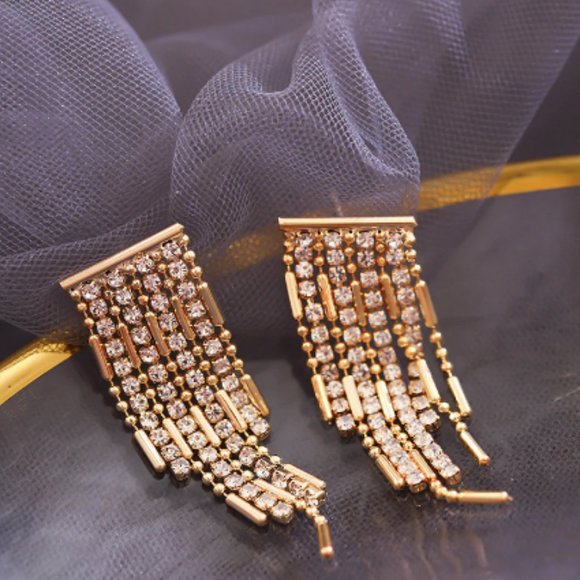 New tassel crystal earrings - Picture 2 of 7